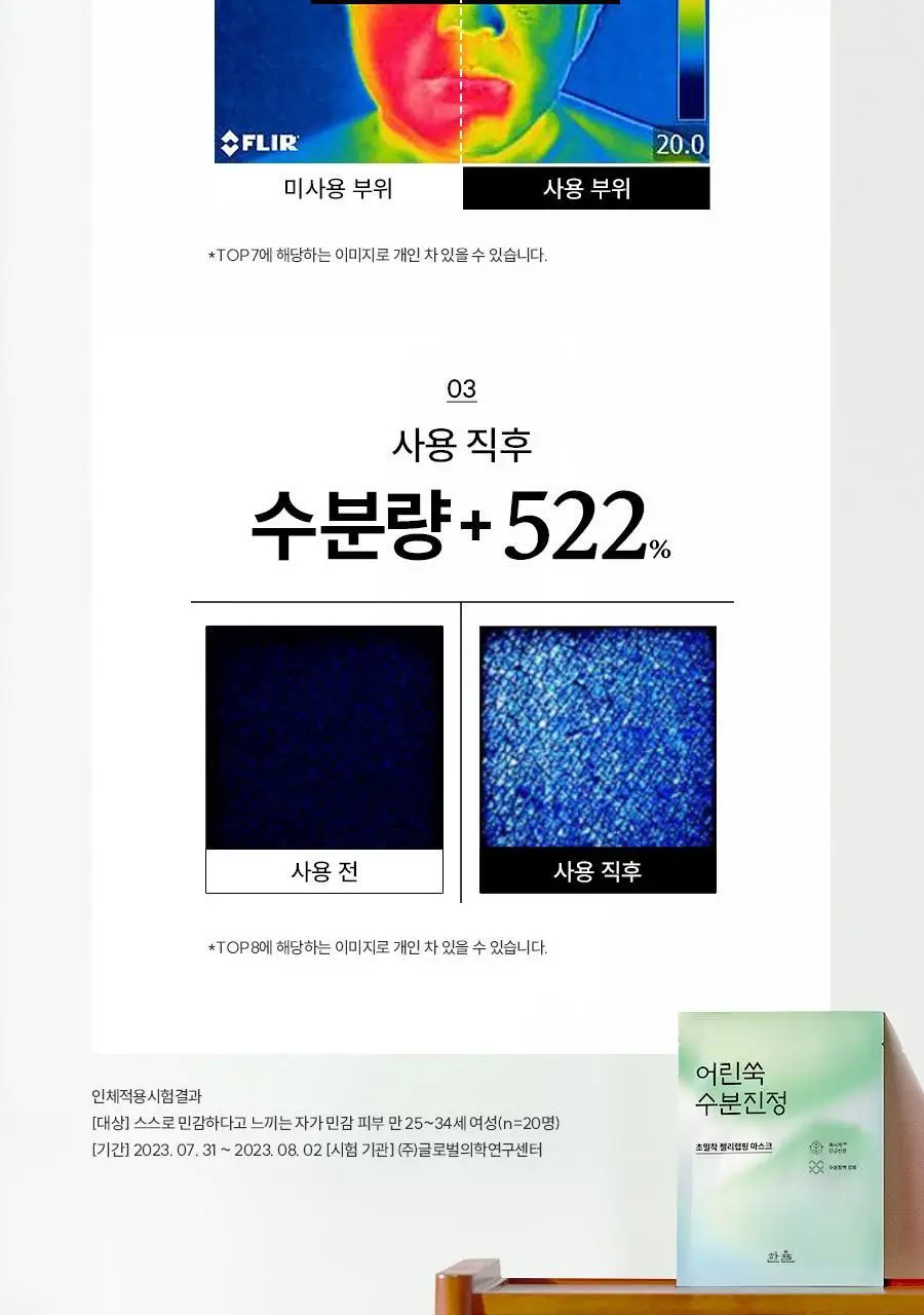 [초밀착젤리랩핑시트] 한율 랩핑 마스크 4매 (+1매 증정기획)(어린쑥,달빛유자,빨간쌀) 상세페이지 24